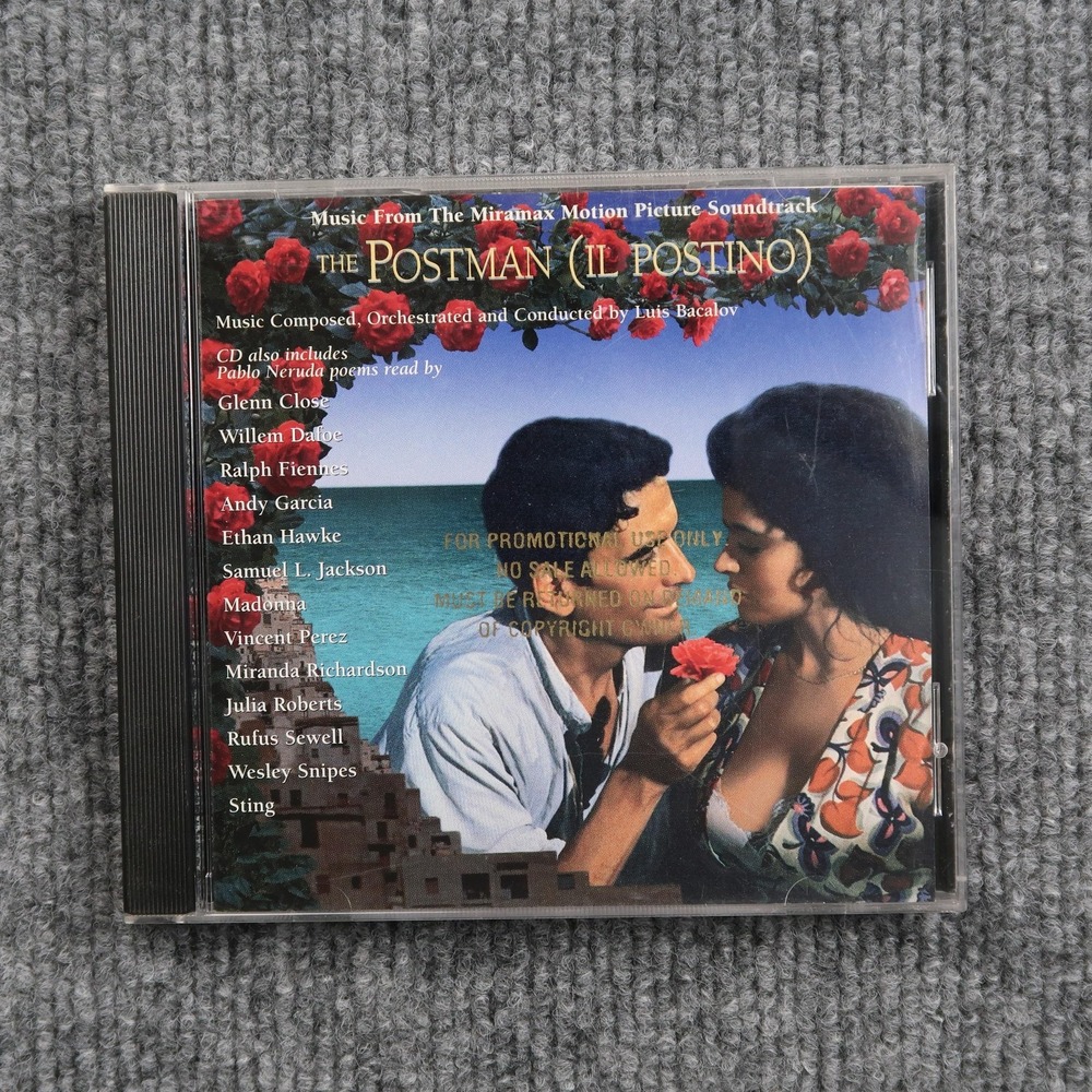 The Postman Il Postino CD Soundtrack Miramax Pablo Neruda Glenn Close 1995 Promo